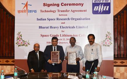 Proposal of ISRO to transfer space-grade Li-Ion cell technology to&nbsp;BHEL