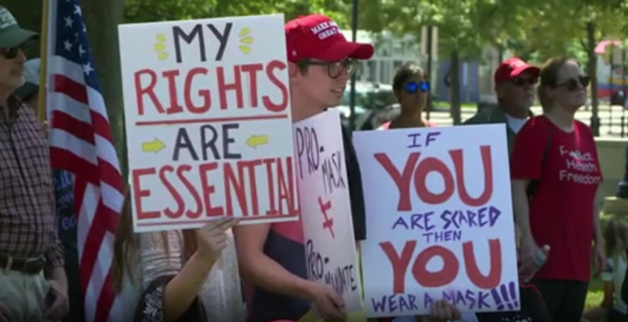coronavirus, anti-mask, Wisconsin, USA