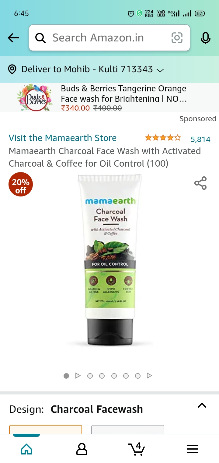 Mama Earth Charcoal Face&nbsp;Wash